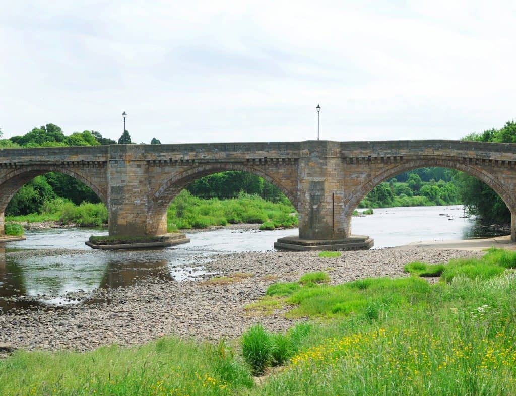 Historic old bridge at Corbridge, Northumberland