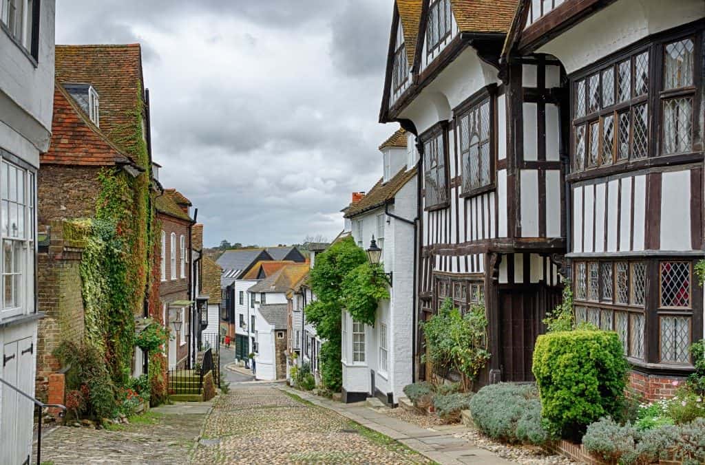 The cobbled Mermaid Street in Rye